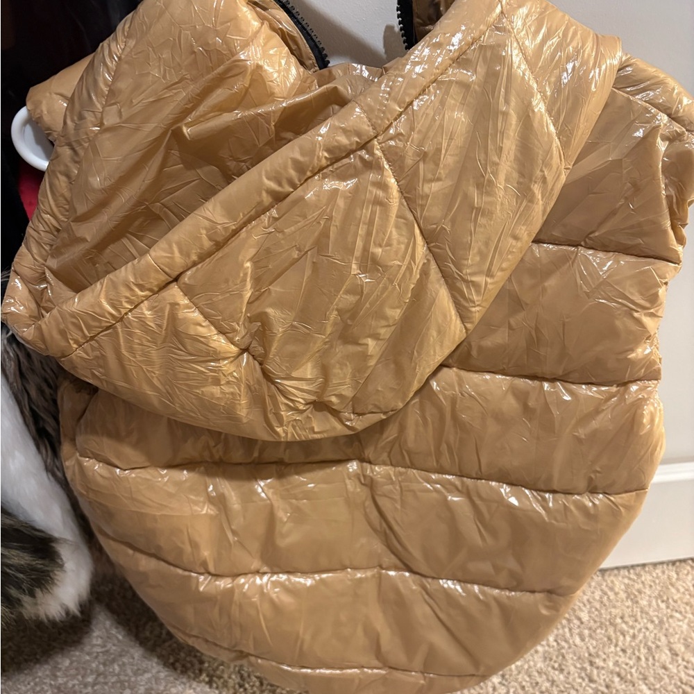 Tan Quilted Puffer Vest